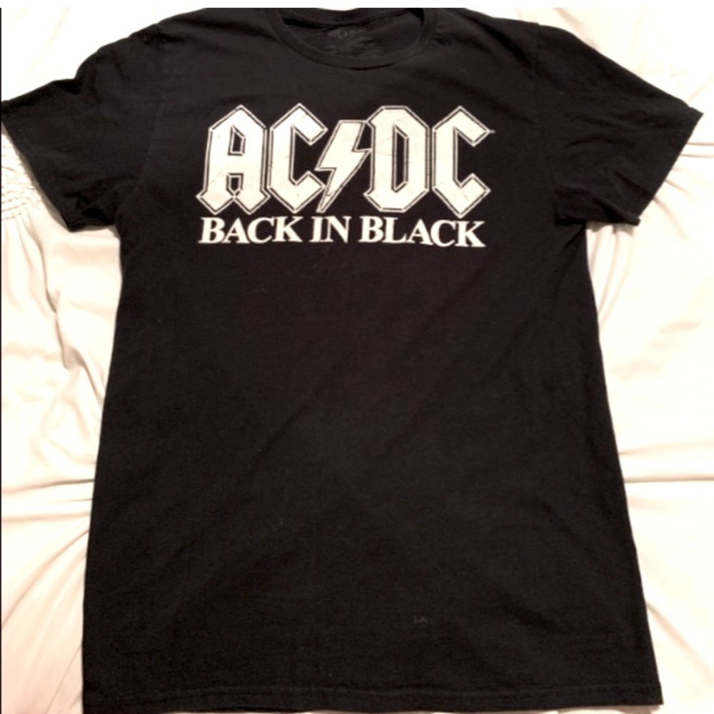 Black & White AC/DC Graphic T Shirt